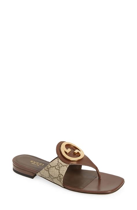 gucci flip flops white kid|Gucci blondie flip flop women.